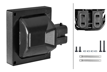 HELLA Ignition Coil - 4-pin connector - Bracket mounting 5DA358101-221