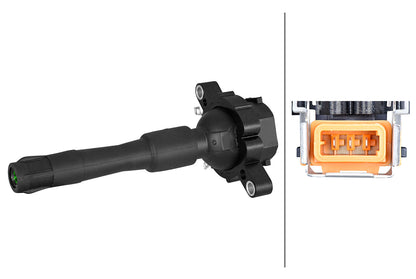 HELLA Ignition Coil - 3-pin connector - Bolted 5DA358101-521