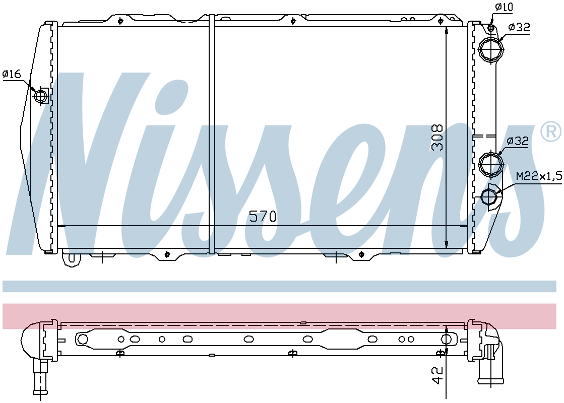Nissens Engine Coolant Radiator 604551