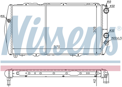 Nissens Engine Coolant Radiator 604551