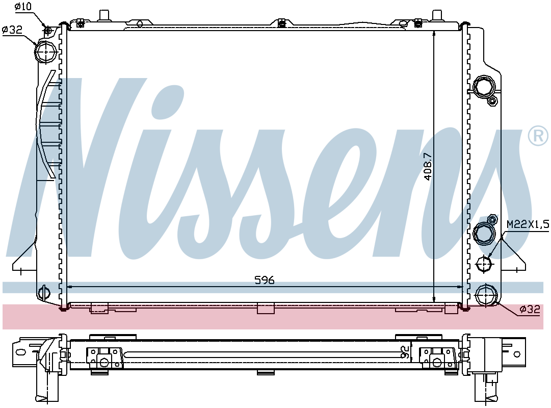 Nissens Engine Coolant Radiator 60467A