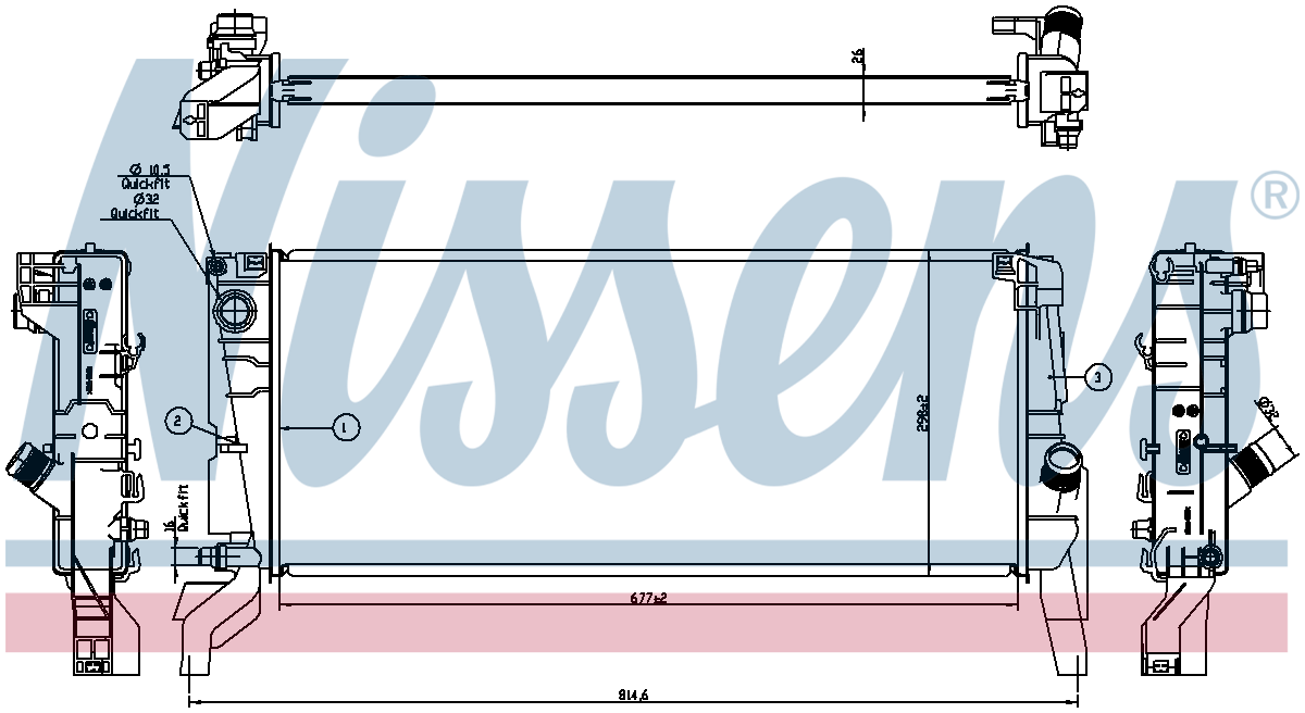 Nissens Engine Coolant Radiator 606246