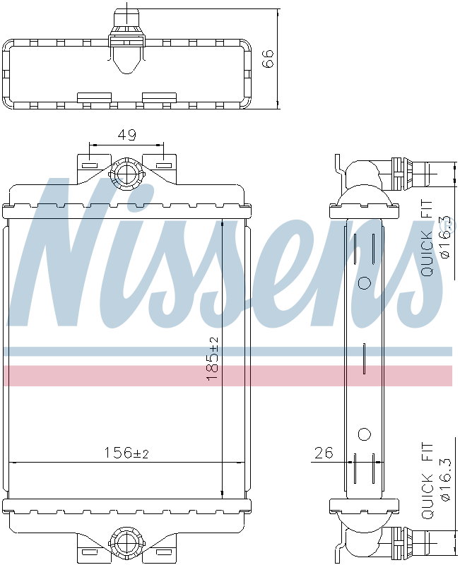 Nissens Engine Coolant Radiator 606270