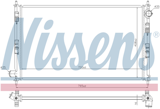 Nissens Engine Coolant Radiator 606855