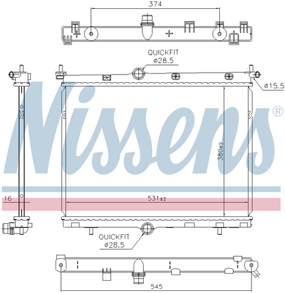 Nissens Engine Coolant Radiator 607030