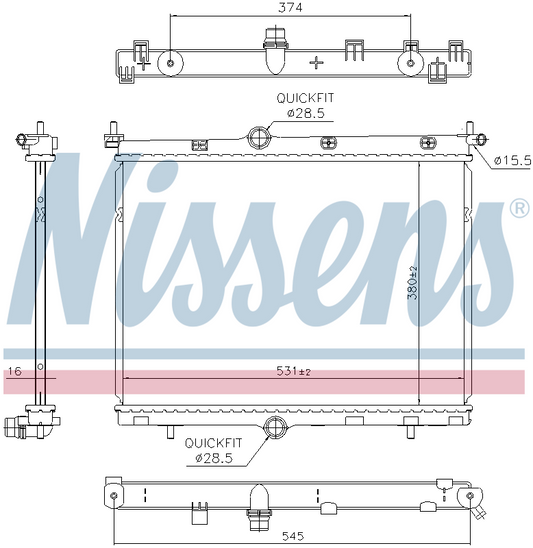 Nissens Engine Coolant Radiator 607030