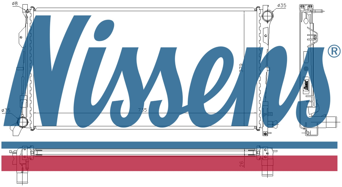 NISSENS Coolant Radiator 61018A