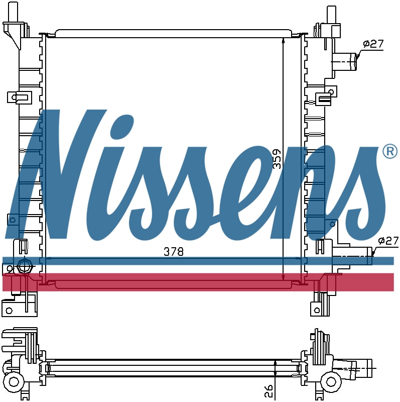 NISSENS Coolant Radiator 62083A