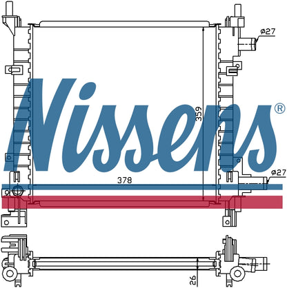 NISSENS Coolant Radiator 62083A