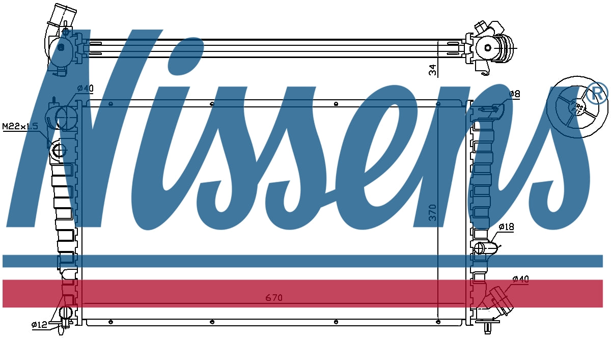 NISSENS Coolant Radiator 63508