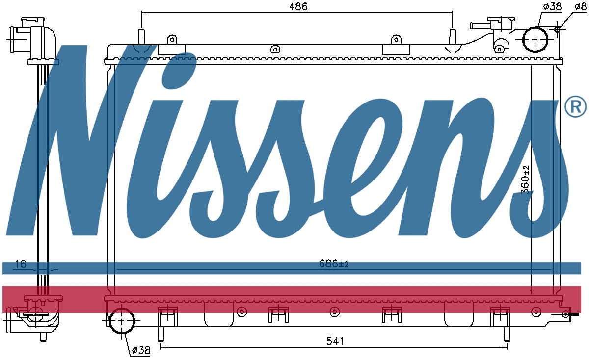 NISSENS Coolant Radiator 64122