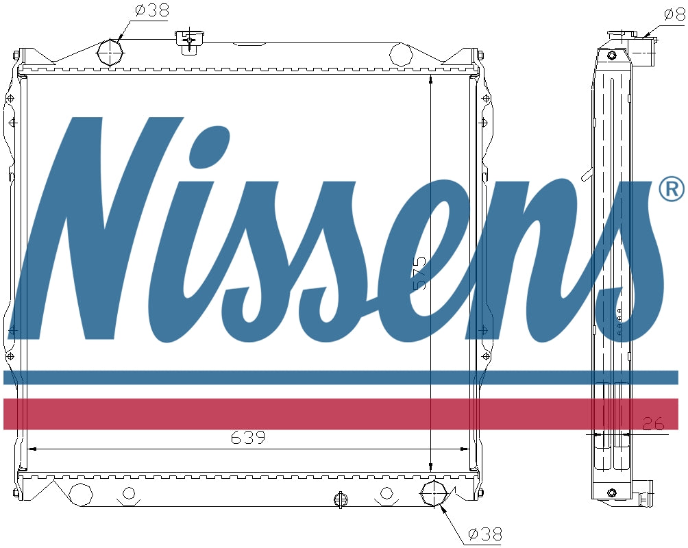 NISSENS Coolant Radiator 64636A
