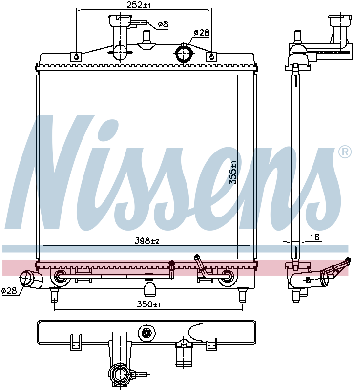 Nissens Engine Coolant Radiator 66771