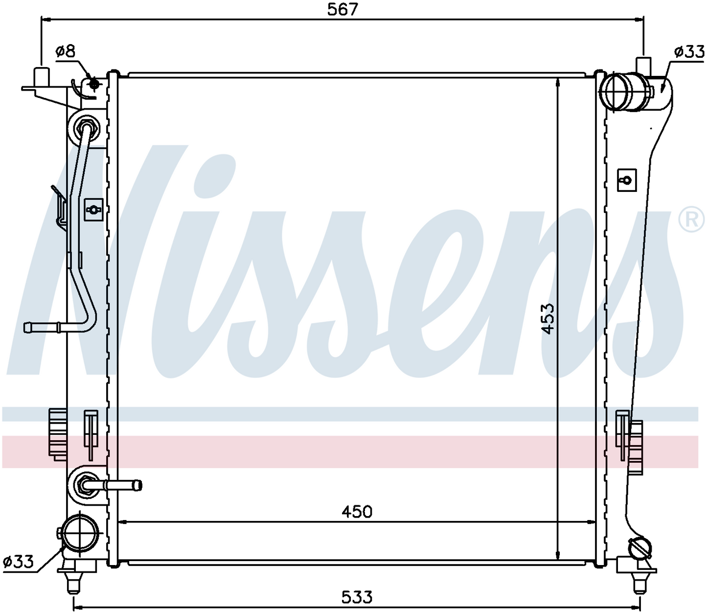 Nissens 66774 Engine Coolant Radiator