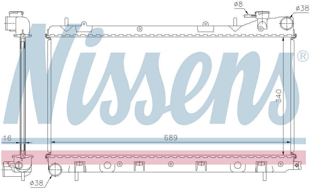 Nissens Engine Coolant Radiator 67704A