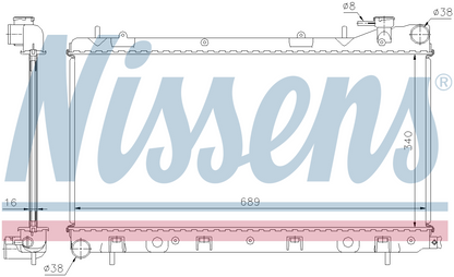 Nissens Engine Coolant Radiator 67704A