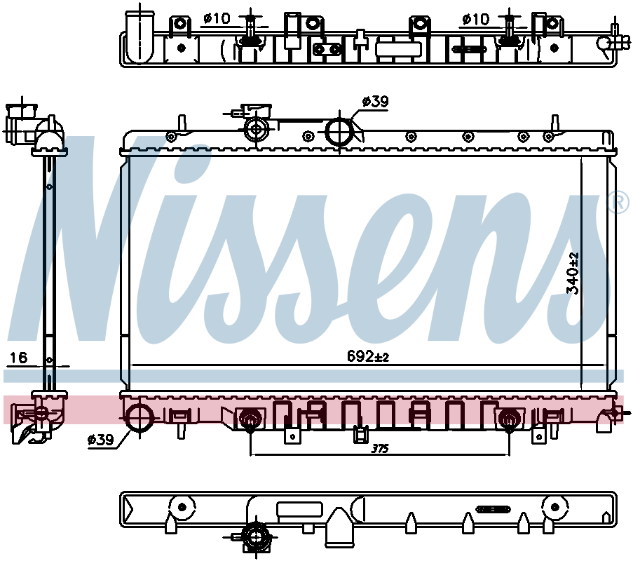 Nissens Engine Coolant Radiator 67711