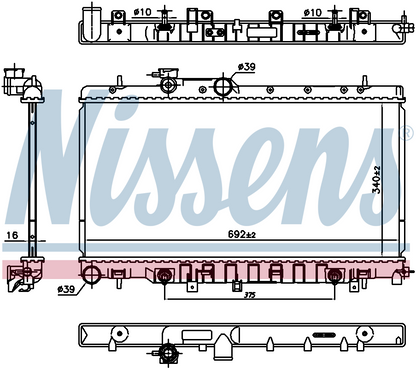 Nissens Engine Coolant Radiator 67711