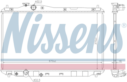 Nissens Engine Coolant Radiator 68093