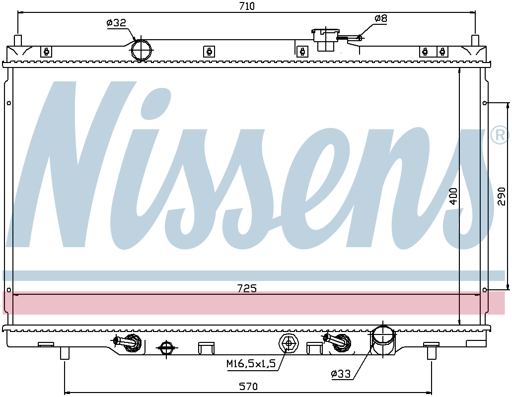 Nissens Engine Coolant Radiator 68106