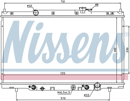 Nissens Engine Coolant Radiator 68106