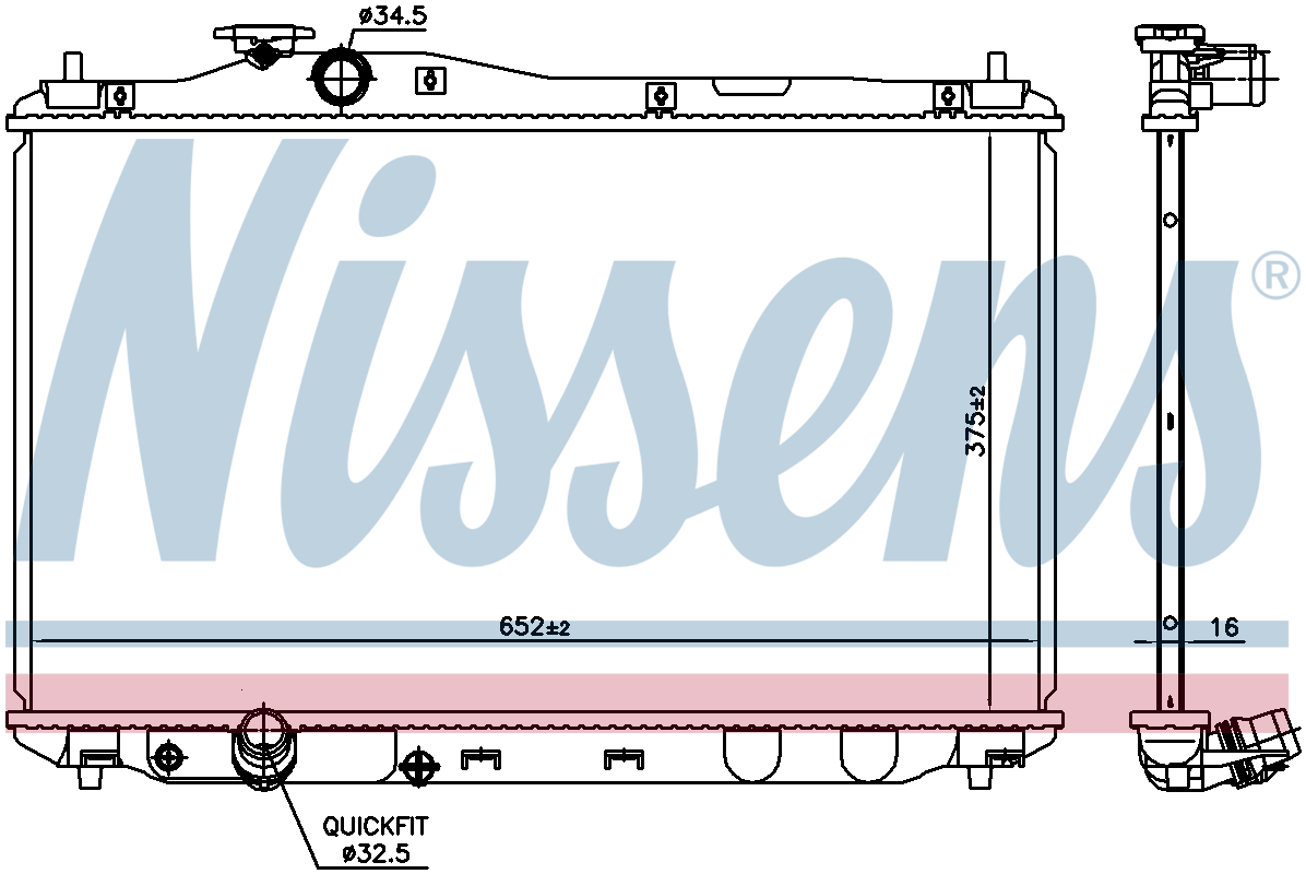 Nissens Engine Coolant Radiator 681377