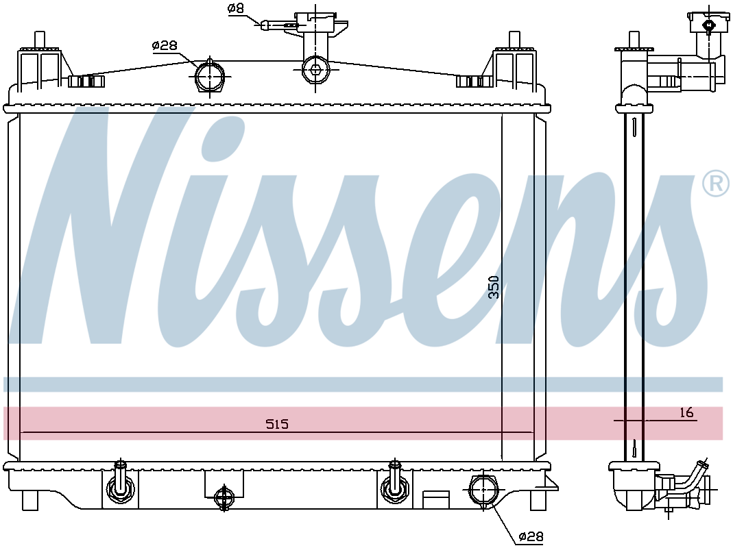 Nissens Engine Coolant Radiator 68538
