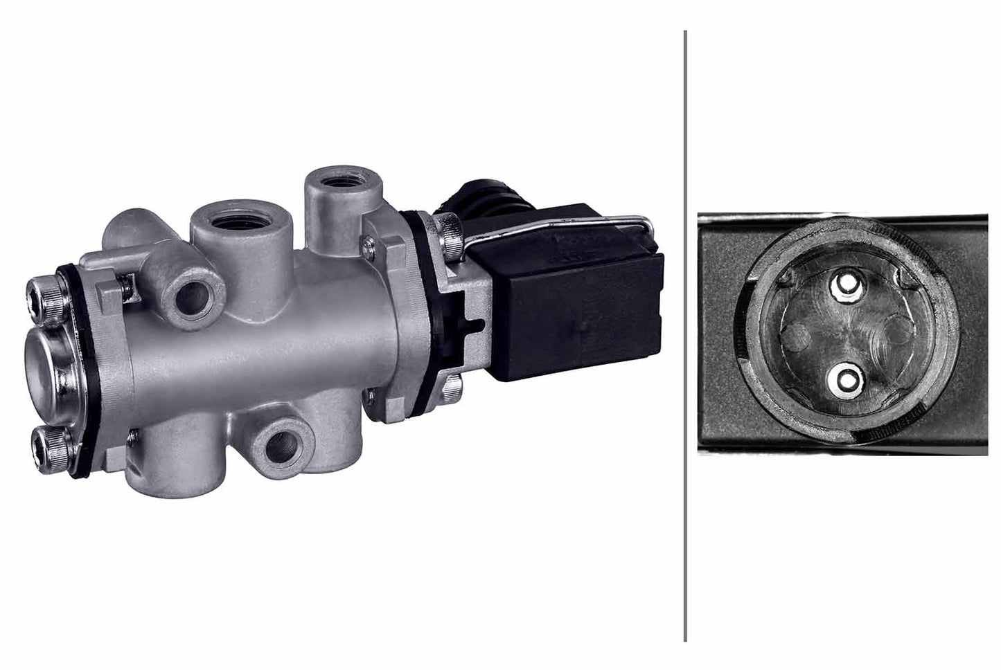 HELLA Solenoid Valve, shift cylinder - 24V - 2-pin connector 6NW358189-031