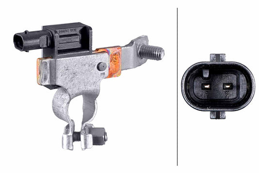 HELLA Sensor, battery management - 12V - Bolted 6PK010557-311