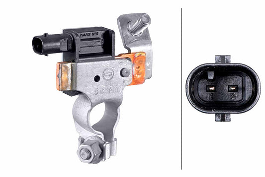 HELLA Sensor, battery management - 12V - Bolted 6PK010557-361