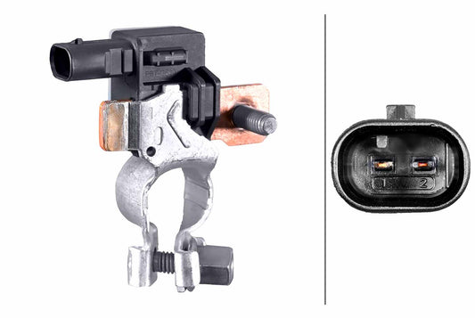 HELLA Sensor, battery management - 12V - Bolted 6PK012767-391
