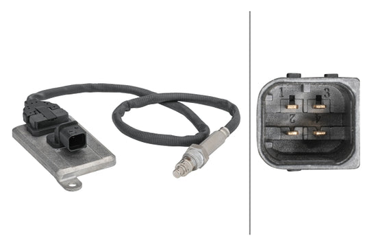 HELLA NOx Sensor, NOx catalytic converter - 24V - 4-pin connector 6PN358186-031