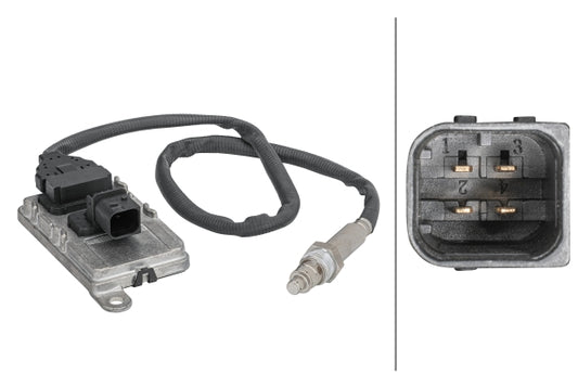 HELLA NOx Sensor, NOx catalytic converter - 24V - 4-pin connector 6PN358186-041
