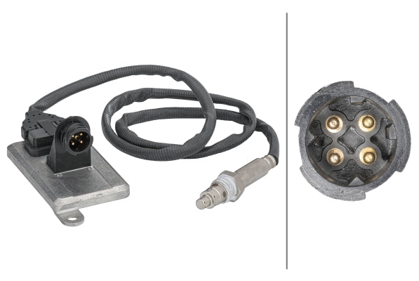 HELLA NOx Sensor, NOx catalytic converter - 24V - 4-pin connector 6PN358186-091