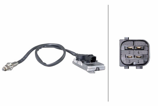 HELLA NOx Sensor, NOx catalytic converter - 24V - 4-pin connector 6PN358186-391