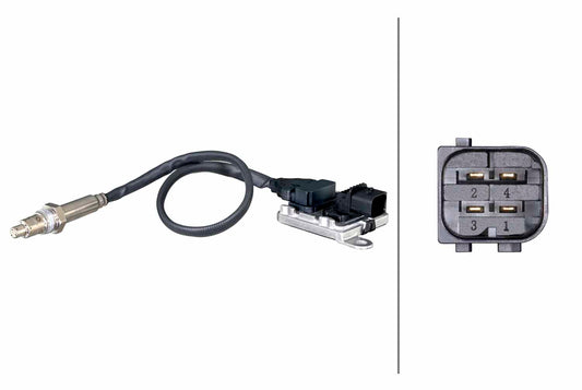 HELLA NOx Sensor, NOx catalytic converter - 24V - 4-pin connector 6PN358186-451