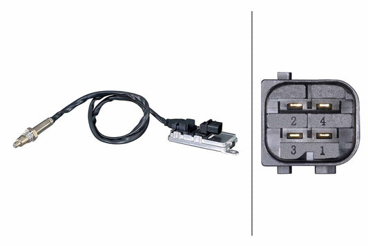 HELLA NOx Sensor, NOx catalytic converter - 24V - 4-pin connector 6PN358186-511