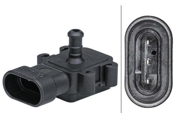 HELLA Sensor, boost pressure - 3-pin connector - Bolted 6PP009403-061