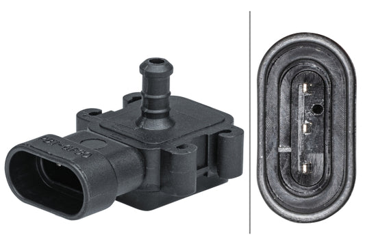 HELLA Sensor, intake manifold pressure - 3-pin connector - Bolted 6PP009403-071