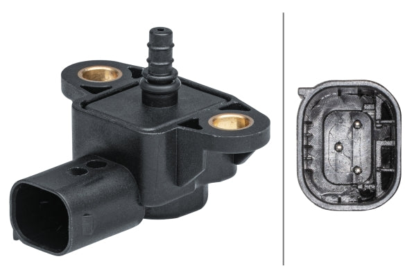 HELLA Sensor, boost pressure - 3-pin connector - Bolted 6PP009403-101