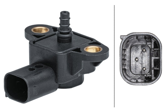 HELLA Sensor, boost pressure - 3-pin connector - Bolted 6PP009403-101