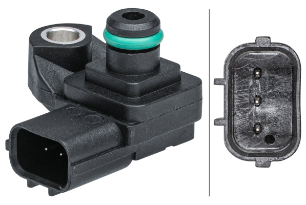 HELLA Sensor, intake manifold pressure - 3-pin connector - Bolted 6PP009403-201