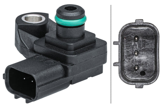 HELLA Sensor, intake manifold pressure - 3-pin connector - Bolted 6PP009403-201