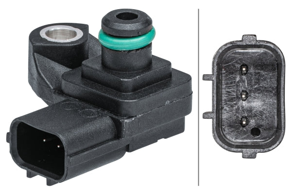 HELLA Sensor, boost pressure - 3-pin connector - Bolted 6PP009403-351