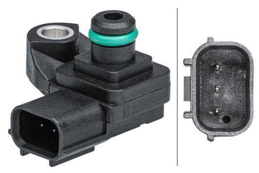HELLA Sensor, boost pressure - 3-pin connector - Bolted 6PP009403-361
