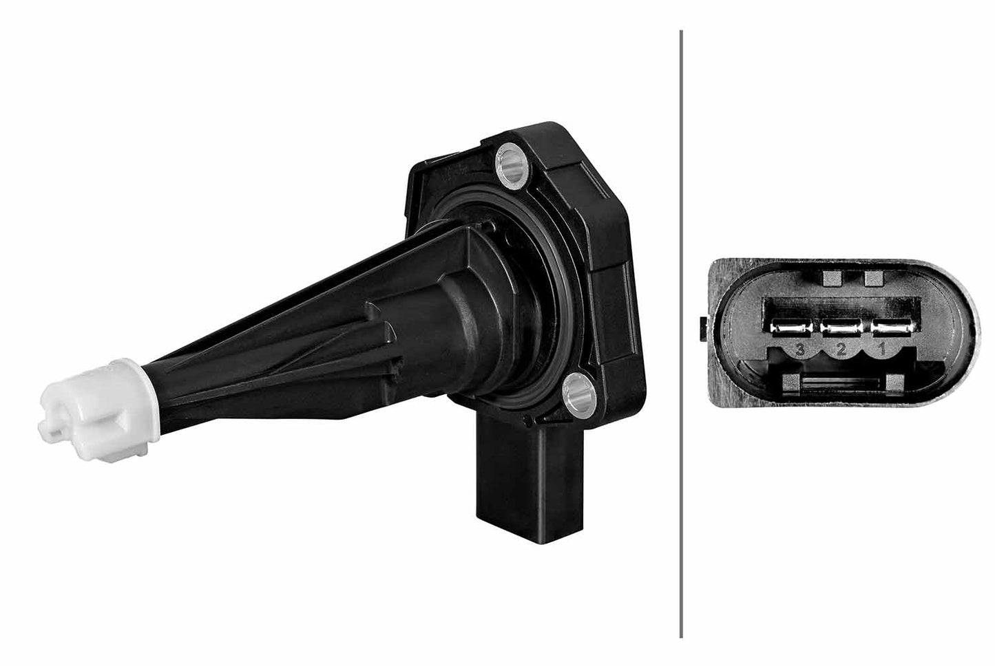 HELLA Sensor, engine oil level - 3-pin connector - Bolted 6PR011544-021