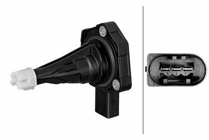 HELLA Sensor, engine oil level - 3-pin connector - Bolted 6PR011544-031