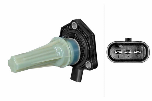 HELLA Sensor, engine oil level - 3-pin connector - Bolted 6PR012525-151