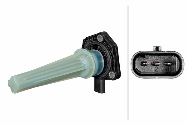 HELLA Sensor, engine oil level - 3-pin connector 6PR013405-211
