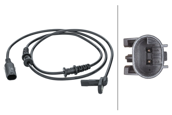 HELLA Sensor, wheel speed - 2-pin connector - Front Axle 6PU012679-951